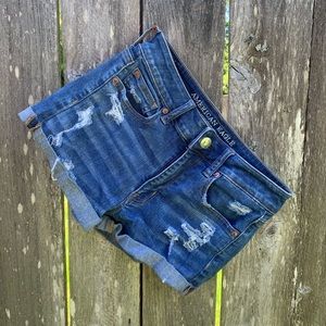 American Eagle Distressed Jean Shorts